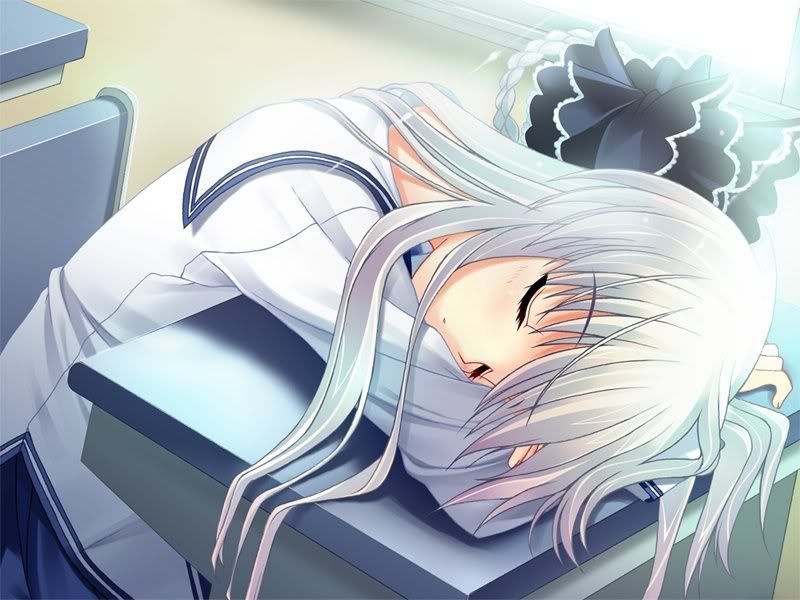 Anime Sleeping School Girl