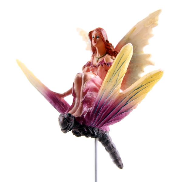 flower fairy garden plant stick ornament fairie figure