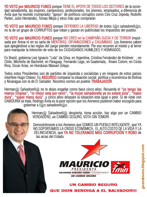 Yo Voto por Mauricio Funes!