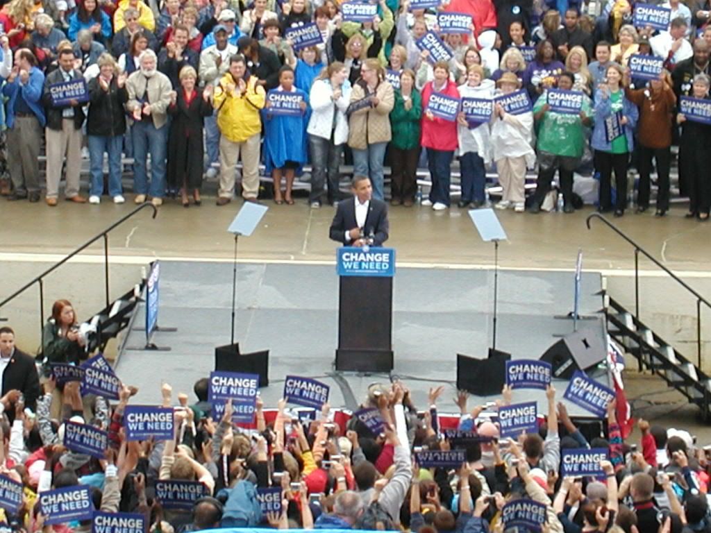 Obama takes the stage