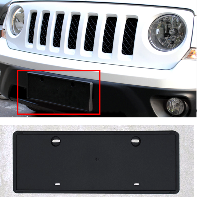 AM01 Front License Plate Holder Bracket Black Mount For 20112016 Jeep
