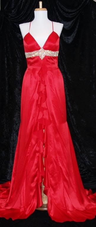 ITEM#ED10 Custom Red Sherrie Hill One of a kind gown Pictures, Images and Photos