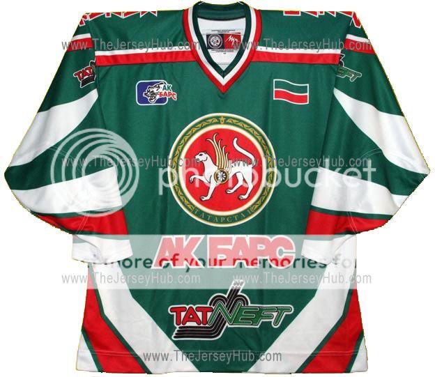   2004 2005 Season Ak Bars Kazan Authentic Russian Hockey Jersey