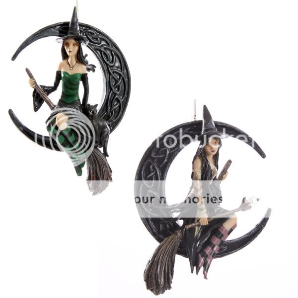 Gothic Halloween Witch Moon Hanger Ornament Figure Gift  