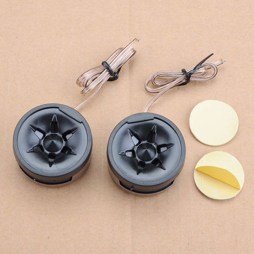 EFLE 350W New Car Vehicle Dome Loud Speaker Black Horn Audio Tweeter Pair