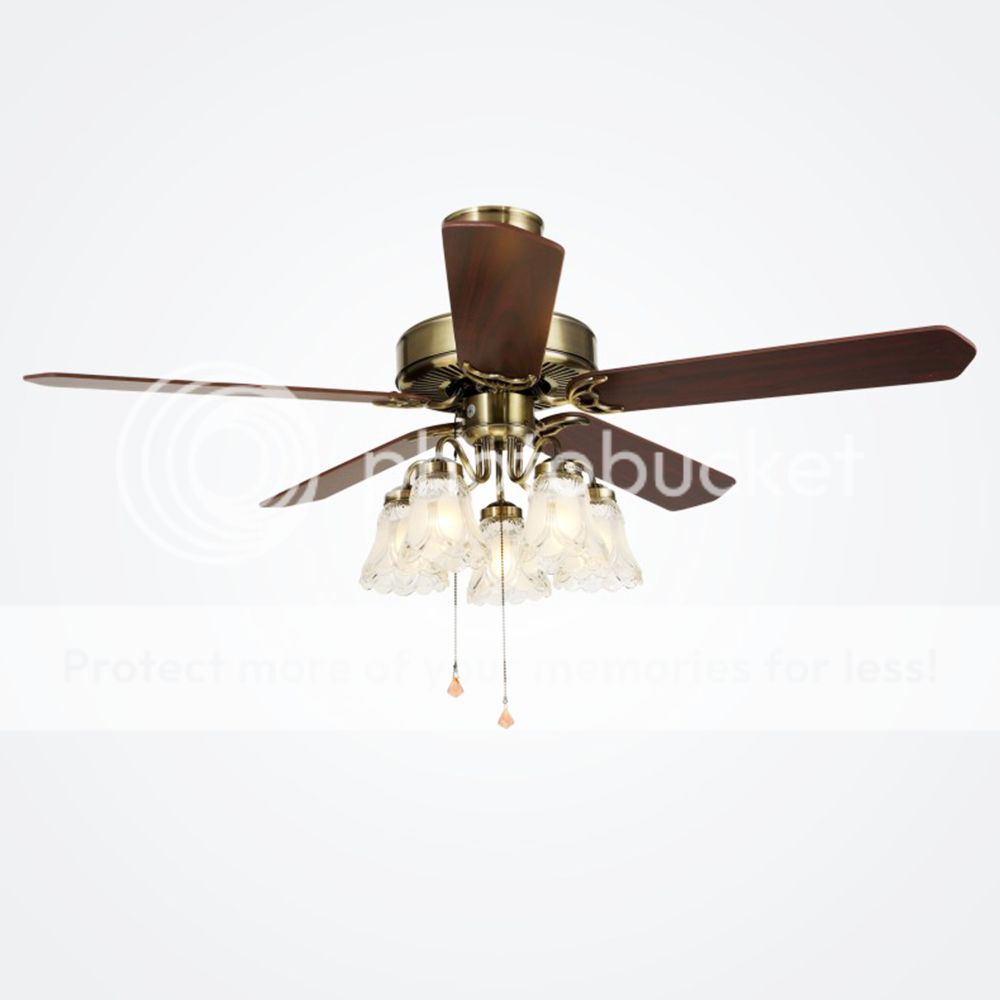 Details About Ga 52 Ceiling Fan With Light 5 Blades Bronze Reversible Remote Control 110 220v