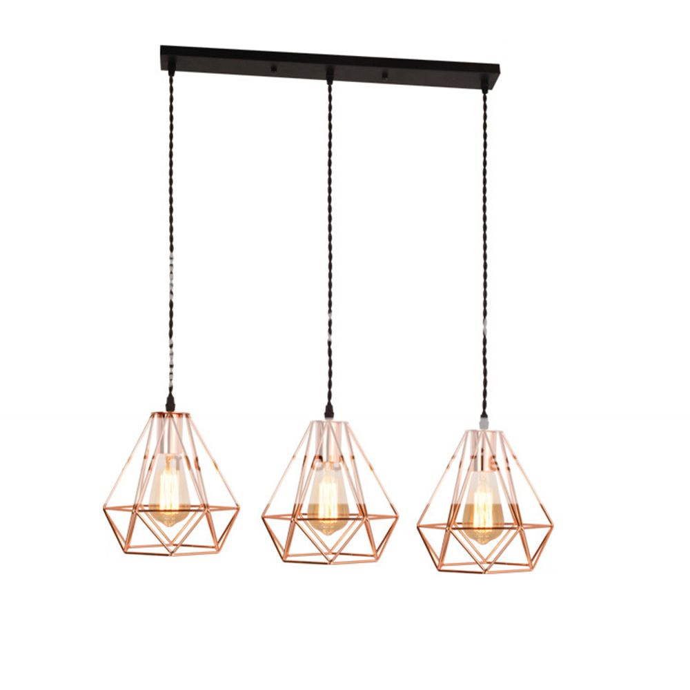 Details About Ytr 110 220v Birdcage Chandeliers 3 Lamps Hanging Light Fixture Adjustable Rope