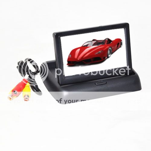   Reverse Backup Camera 640x480 Color 4.3 LCD Monitor Rear View  